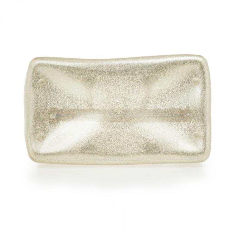 Pre Owned Furla Silver Glitter Candy Rubber Satchel