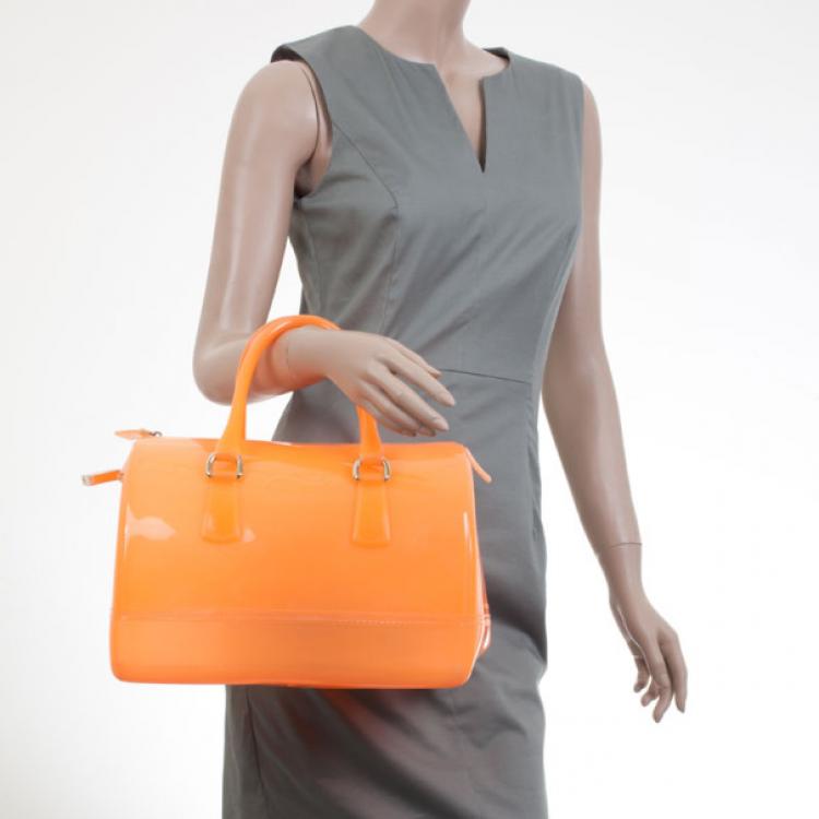 Candy bag handbag Furla Orange in Plastic - 31567912