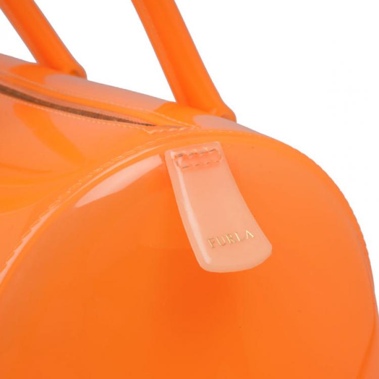 Pre Owned Furla Orange Candy Bag