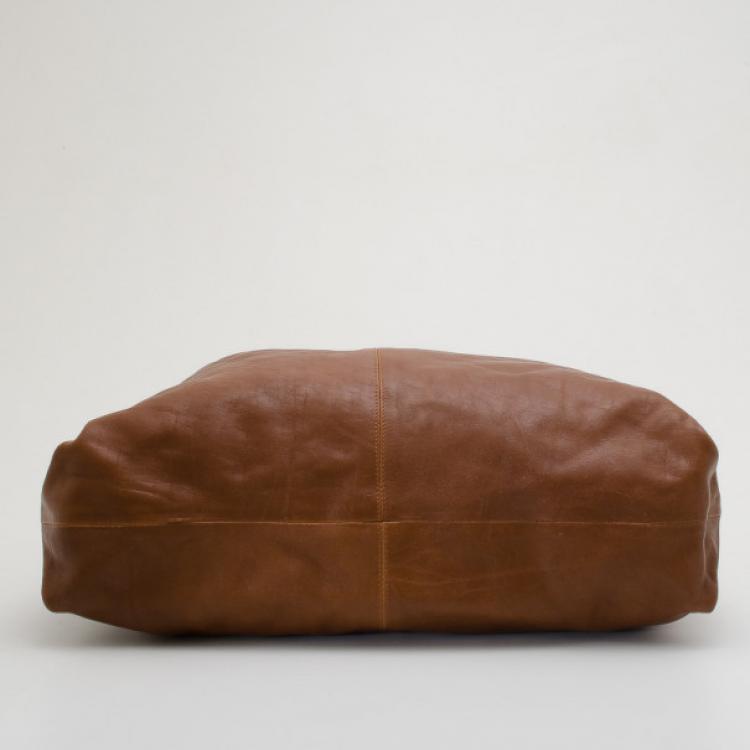 Pre Owned Furla Camel Pebbled Leather Salome Large Hobo