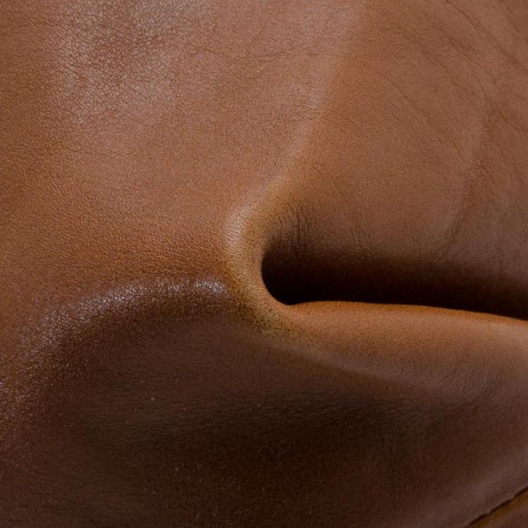 Pre Owned Furla Camel Pebbled Leather Salome Large Hobo