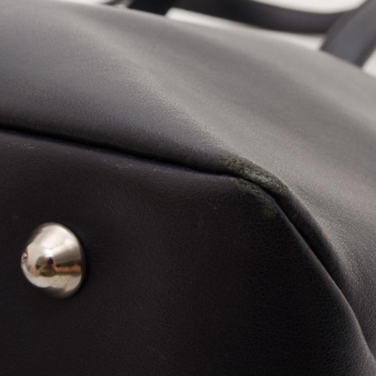 Pre Owned Furla Large Black Leather Tote 