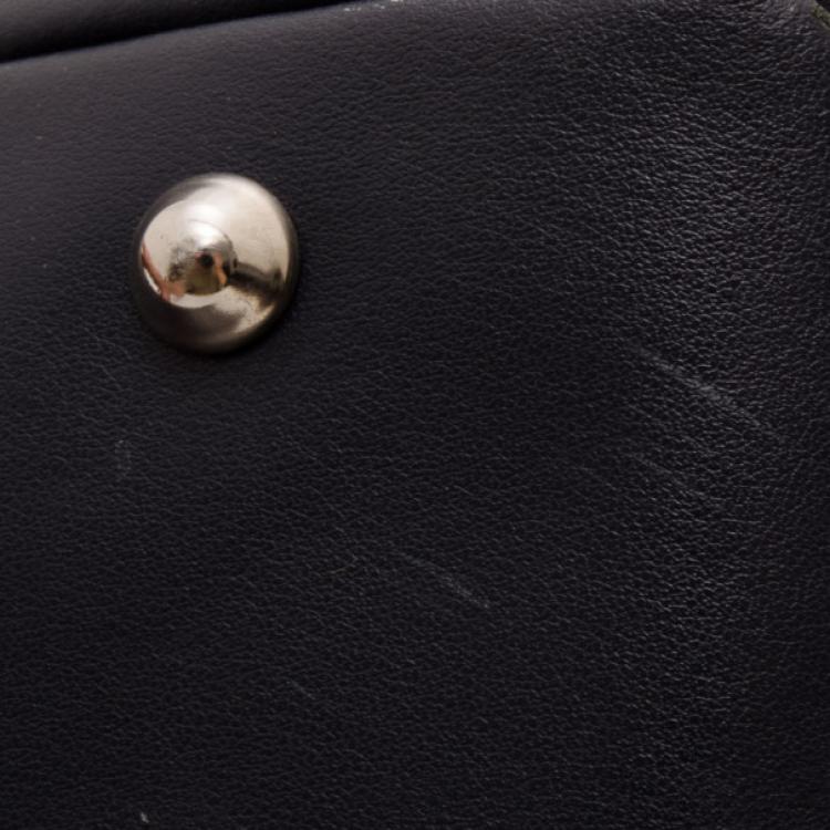 Pre Owned Furla Large Black Leather Tote 