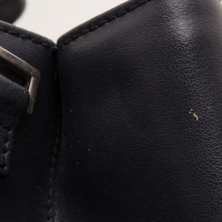 Pre Owned Furla Large Black Leather Tote 