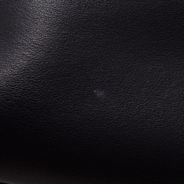 Pre Owned Furla Large Black Leather Tote 