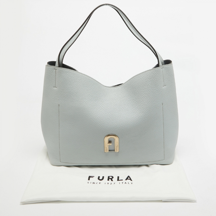 Pre Owned Furla Light Blue Leather Primula Tote