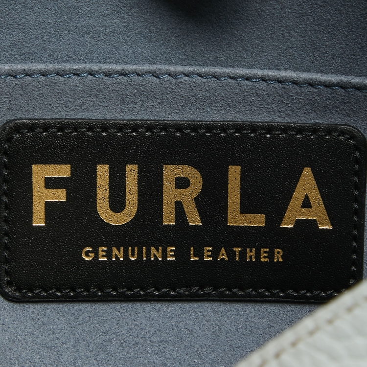 Pre Owned Furla Light Blue Leather Primula Tote