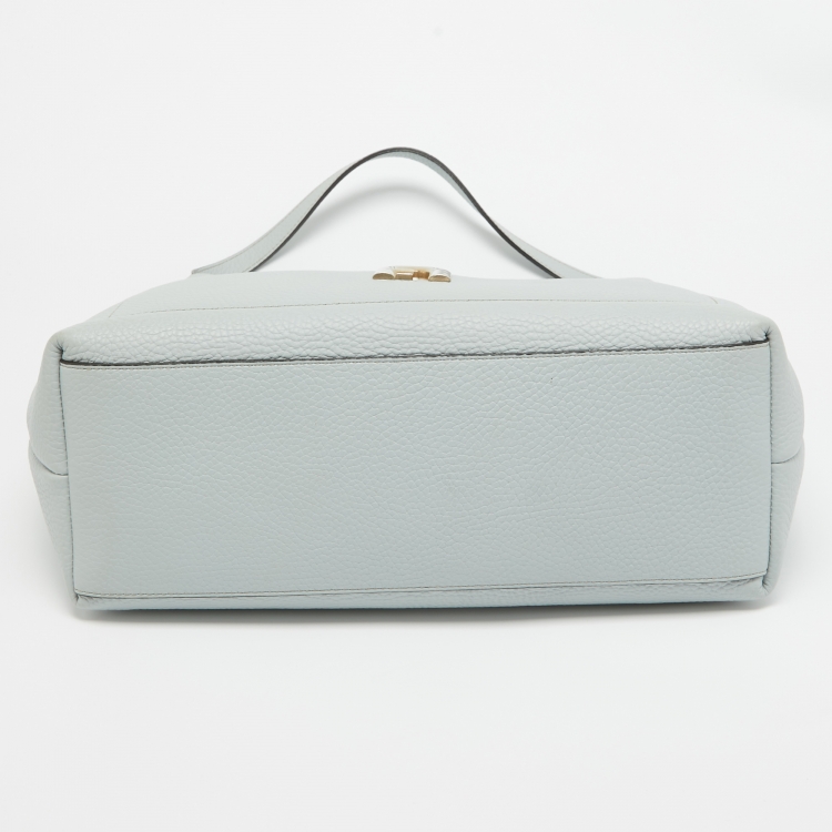 Pre Owned Furla Light Blue Leather Primula Tote