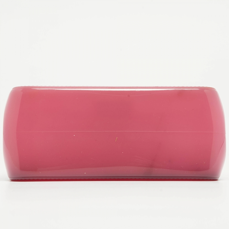 Pre Owned Furla Pink Rubber Mini Metropolis Top Handle Bag