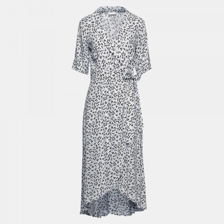 Pre Owned Ganni Viscose Midi Dress EU 42