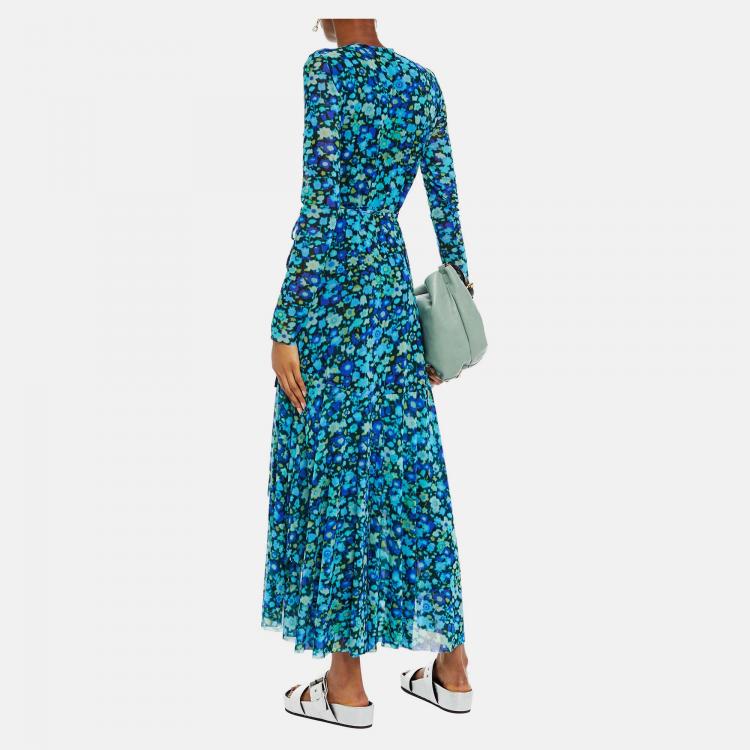 Pre Owned Ganni Polyamid Maxi Dress EU 44