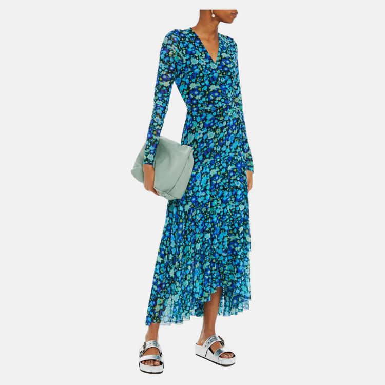 Pre Owned Ganni Polyamid Maxi Dress EU 44