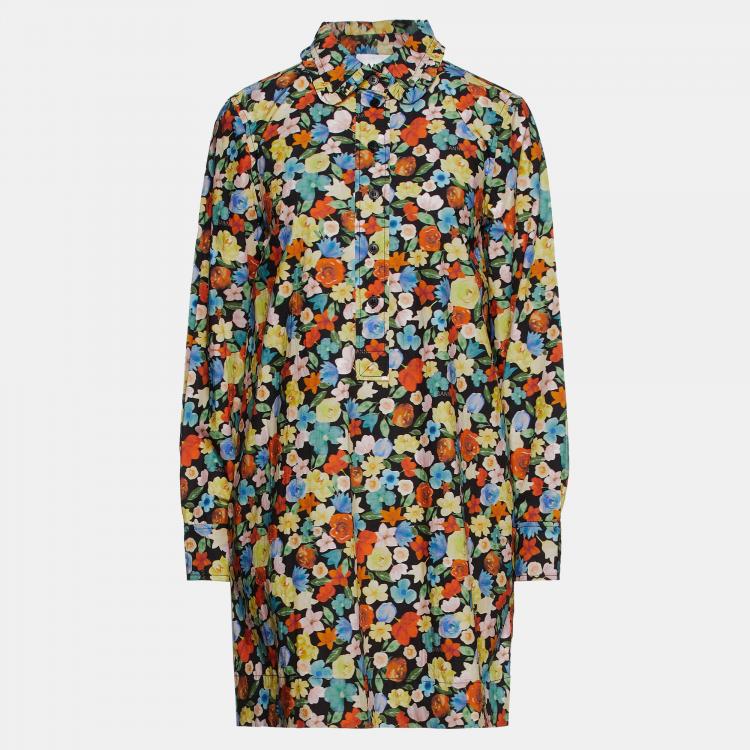 Pre Owned Ganni Organic cotton Mini Dress EU 42