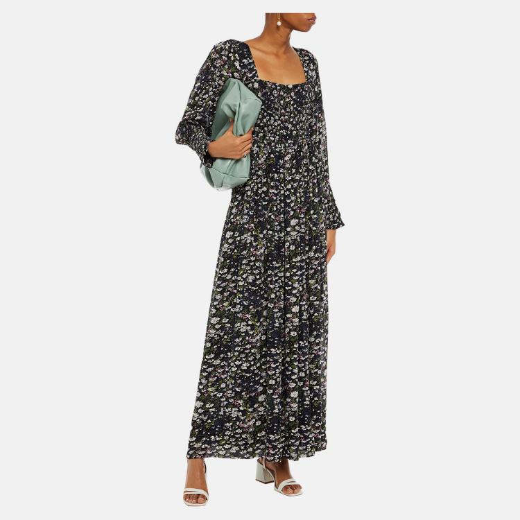 Pre Owned Ganni Viscose Maxi Dress EU 36