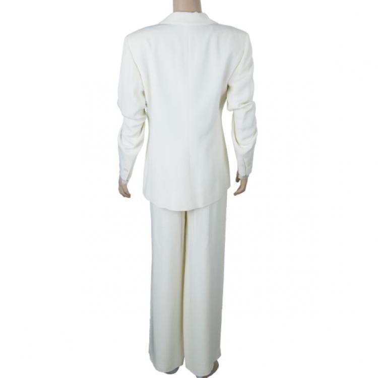 Pre Owned Gianfranco Ferre Studio Off-White Suit M
