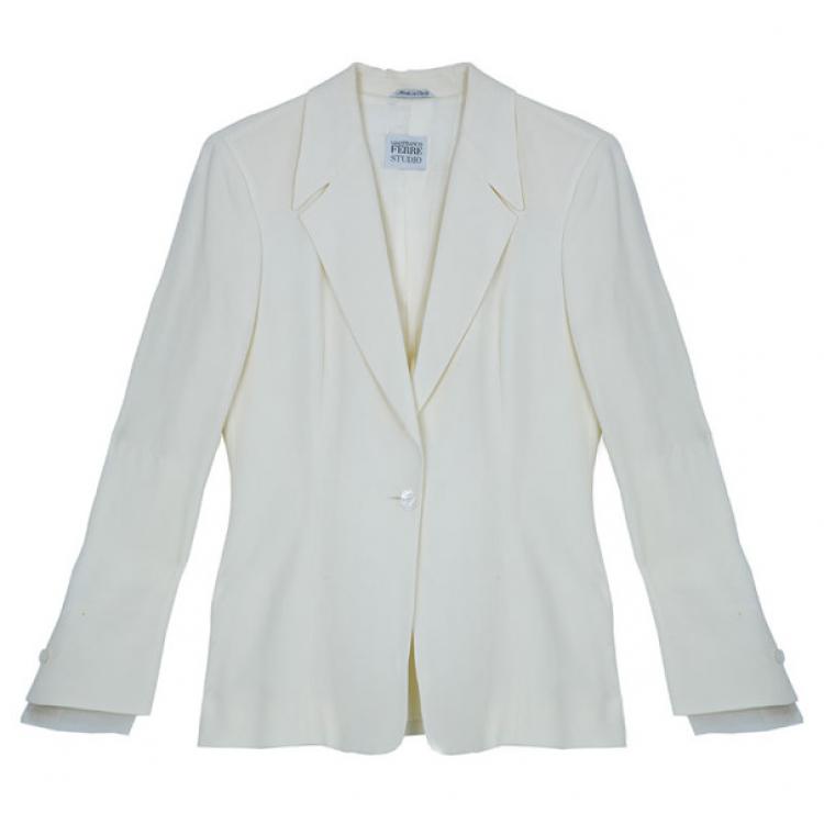 Pre Owned Gianfranco Ferre Studio Off-White Suit M
