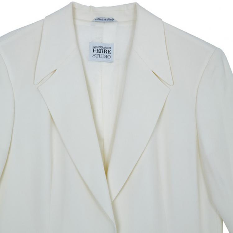 Pre Owned Gianfranco Ferre Studio Off-White Suit M