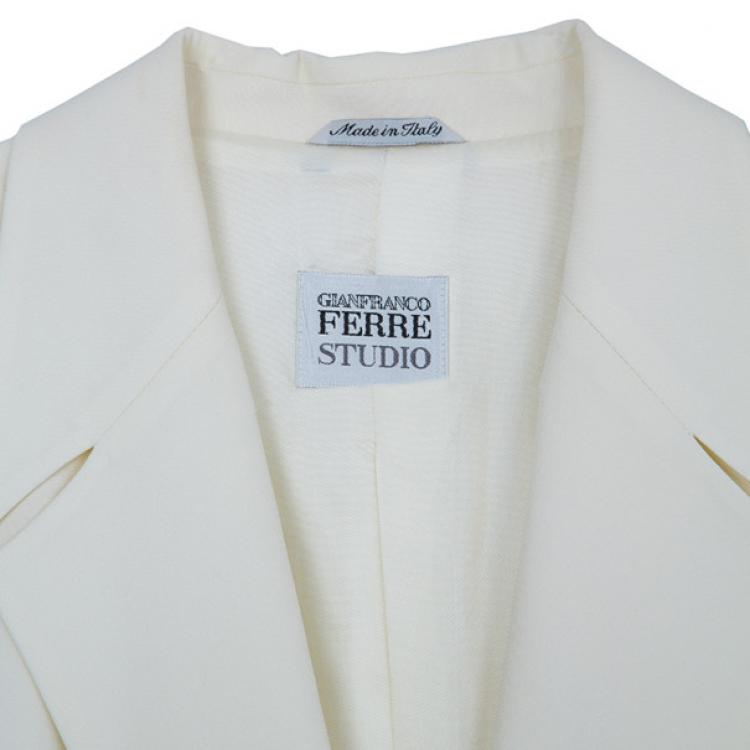 Pre Owned Gianfranco Ferre Studio Off-White Suit M