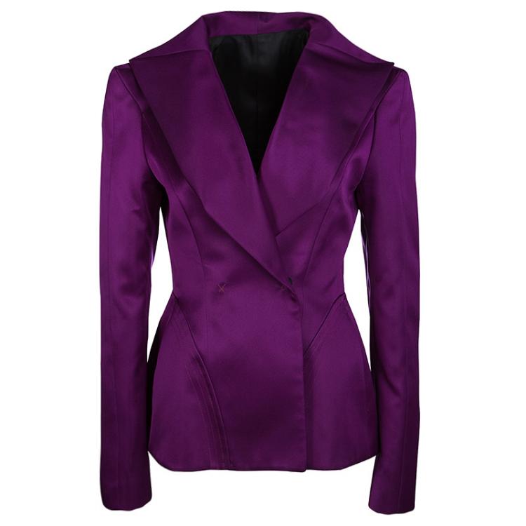 Gianfranco Ferre Purple Satin Tailored Blazer M Gianfranco Ferre | The ...