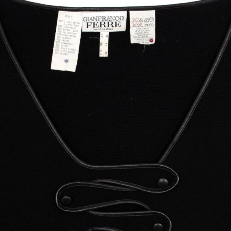 Pre Owned Gianfranco Ferre Black Wool Dress 