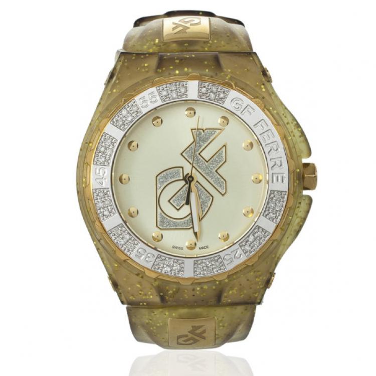 Pre Owned Gianfranco Ferre Stainless Steel Ferre Womens Watch 47 MM