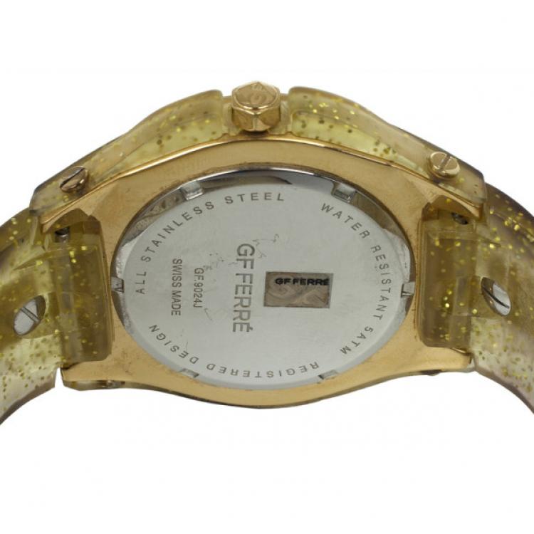 Pre Owned Gianfranco Ferre Stainless Steel Ferre Womens Watch 47 MM