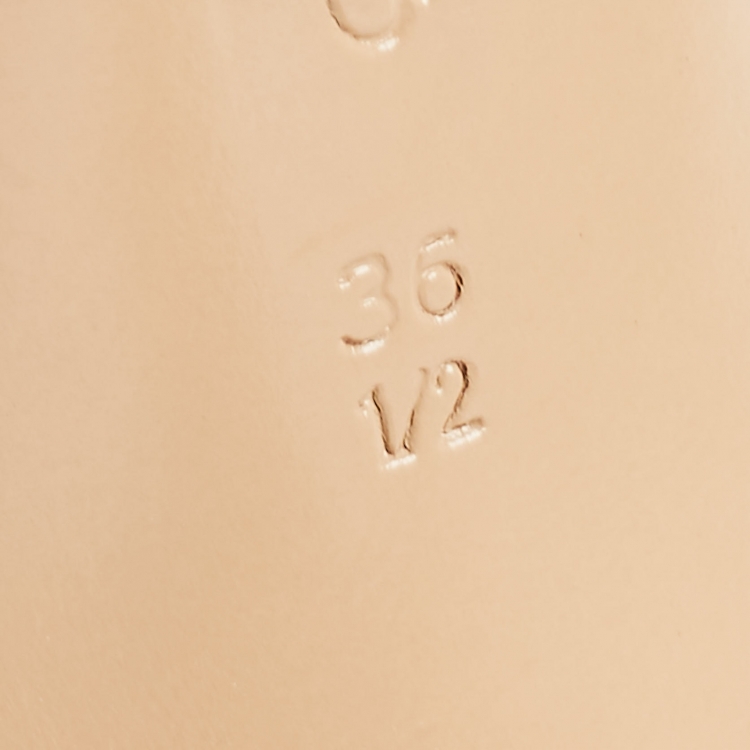 Pre Owned Gianvito Rossi Black/Transparent  Leather and PVC Plexi Pumps Size 36.5