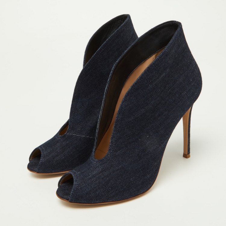 Gianvito rossi best sale denim booties