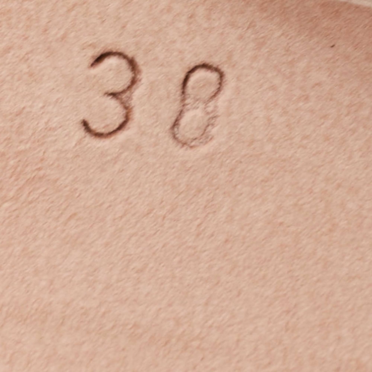 Pre Owned Gina Beige Patent Leather Crystal Embellished Slide Sandals Size 38