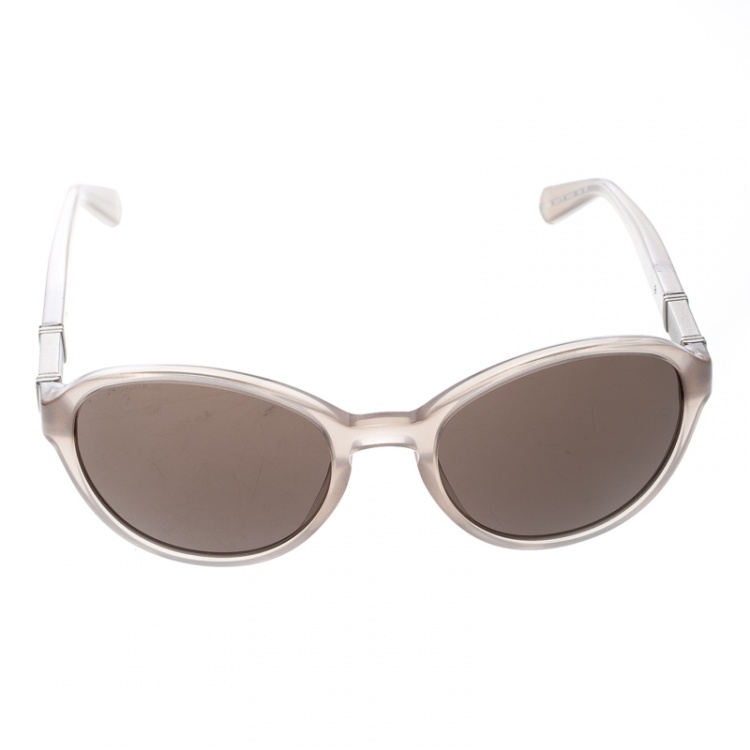 Pre Owned Giorgio Armani Beige AR8006 Round Sunglasses