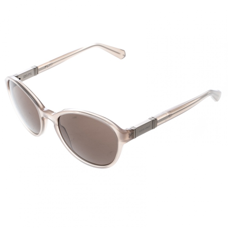 Pre Owned Giorgio Armani Beige AR8006 Round Sunglasses