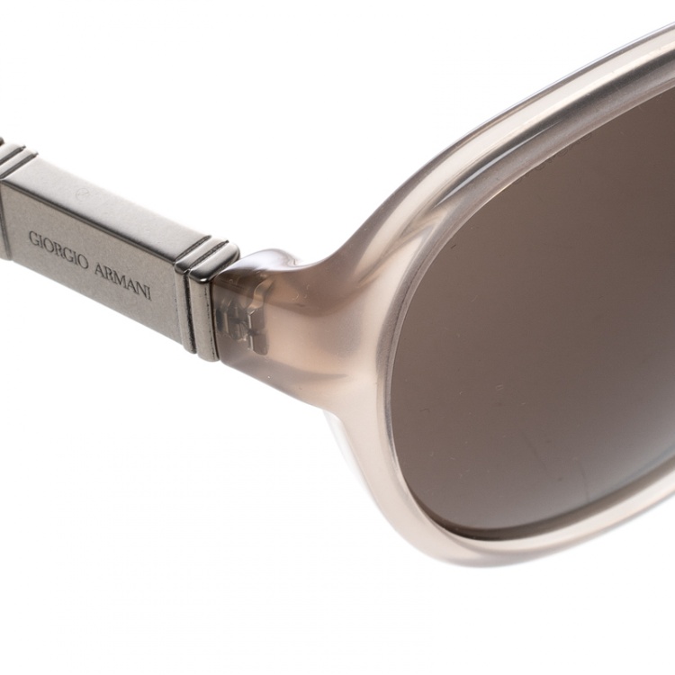 Pre Owned Giorgio Armani Beige AR8006 Round Sunglasses