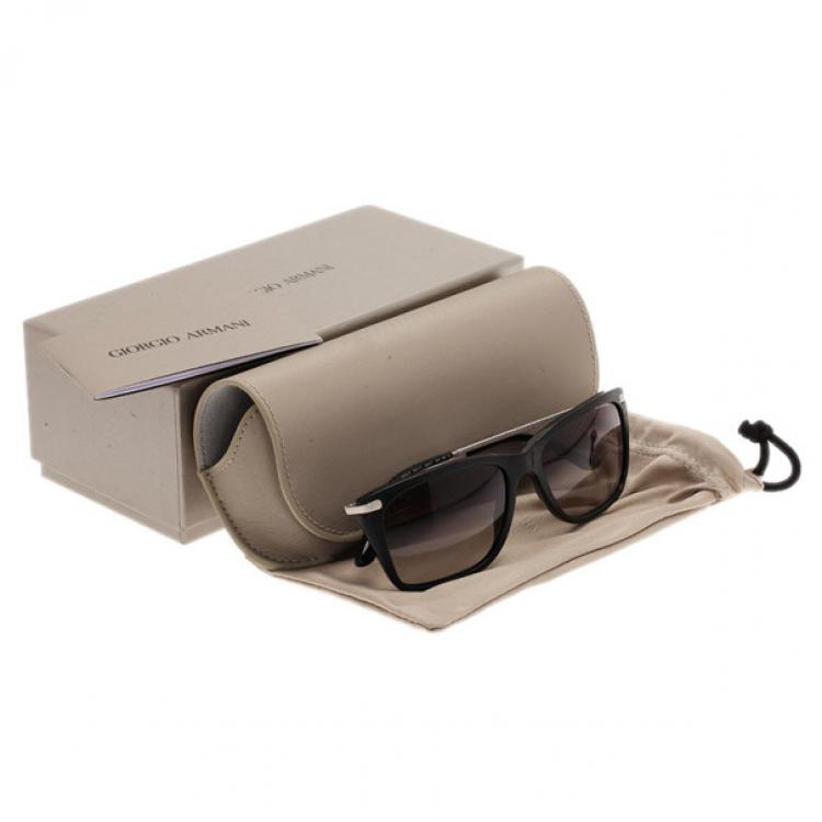 Pre Owned Giorgio Armani Black AR8019 Rectangle Sunglasses