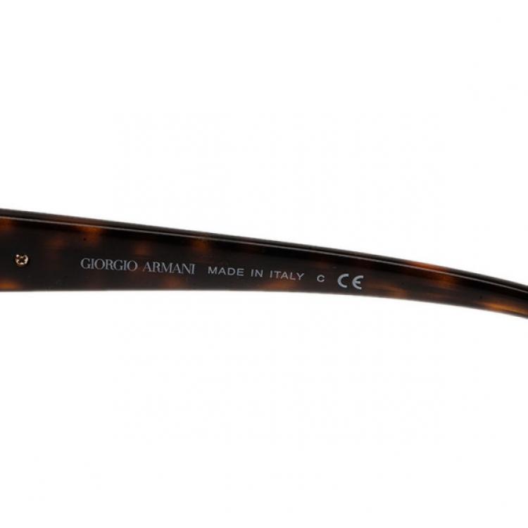 Pre Owned Giorgio Armani Tortoise Frame Cat Eye Sunglasses
