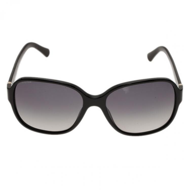 Pre Owned Giorgio Armani Black Oversized Square Sunglasses