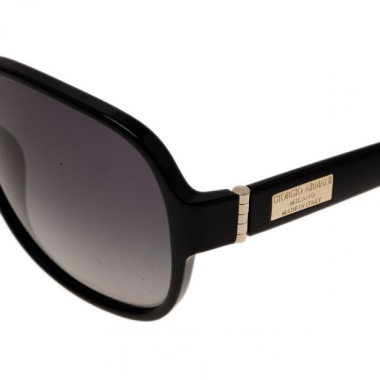 Pre Owned Giorgio Armani Black Oversized Square Sunglasses