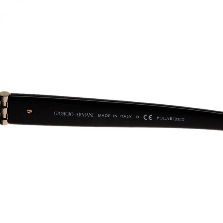 Pre Owned Giorgio Armani Black Oversized Square Sunglasses