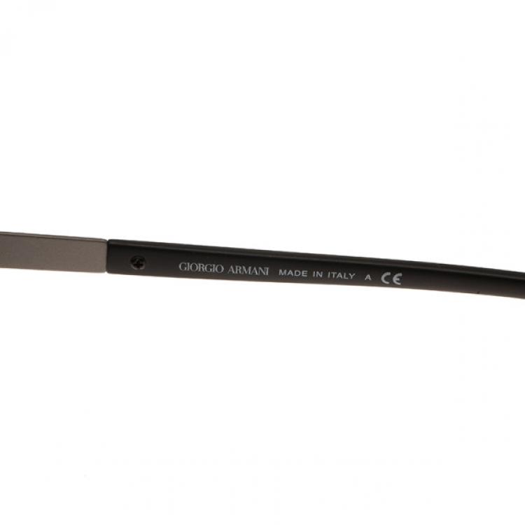 Pre Owned Giorgio Armani Black Phantos Round Sunglasses