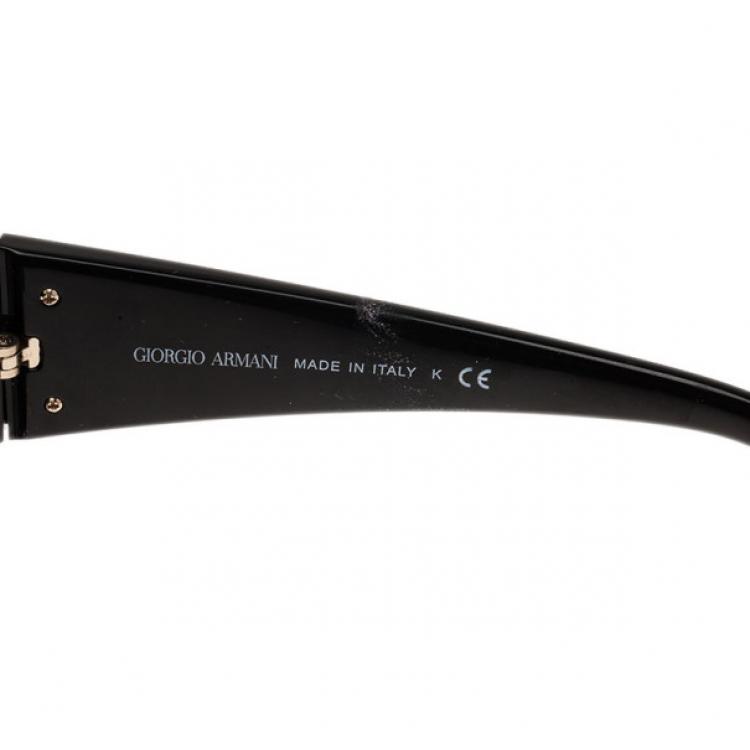 Pre Owned Giorgio Armani Black Cat Eye Sunglasses