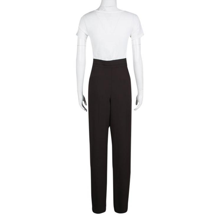 Pre Owned Giorgio Armani Brown Drawstring Detail Coulisse Trousers M