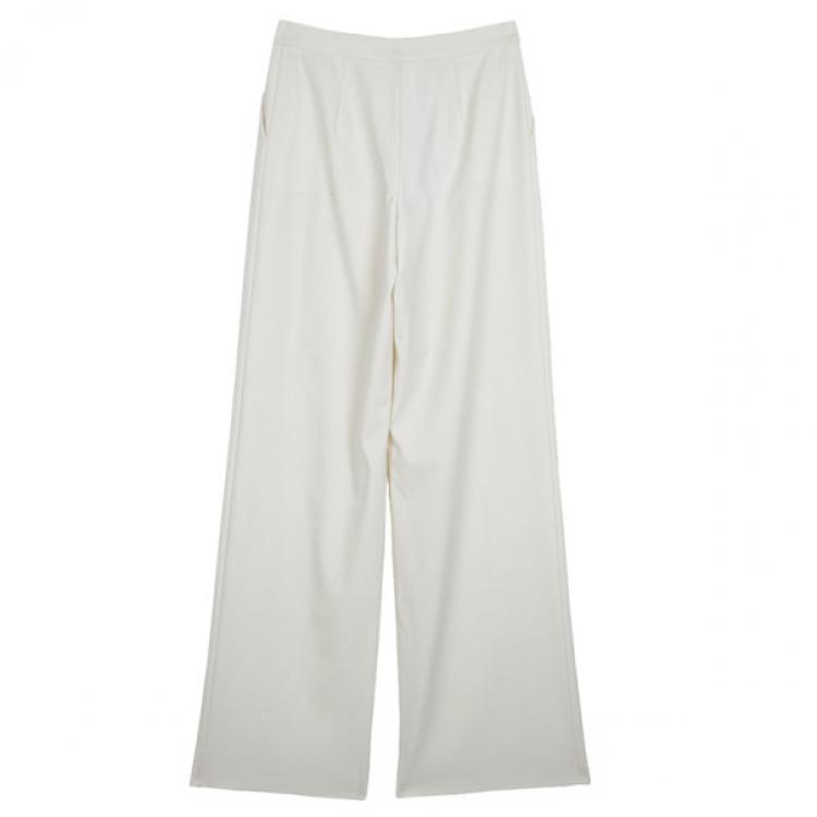 Pre Owned Giorgio Armani Wide Wool Pants L