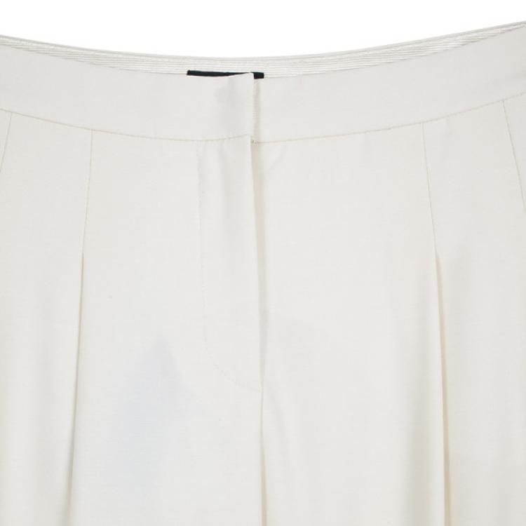 Pre Owned Giorgio Armani Wide Wool Pants L