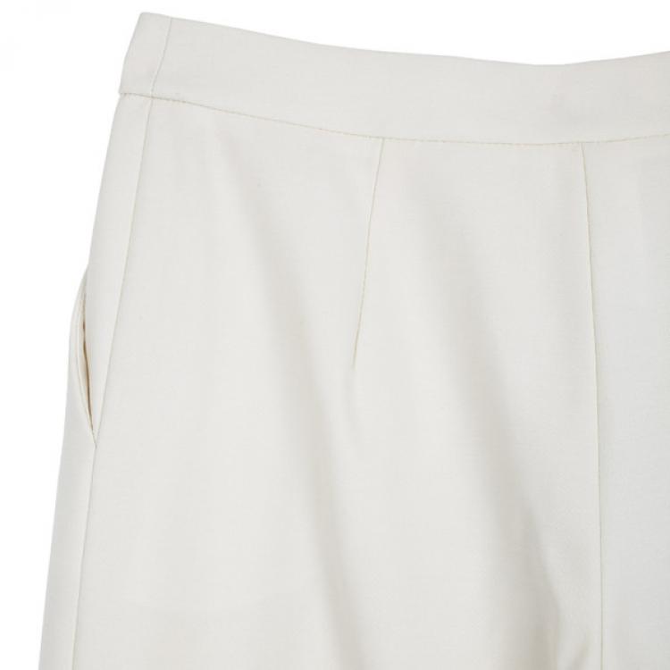 Pre Owned Giorgio Armani Wide Wool Pants S