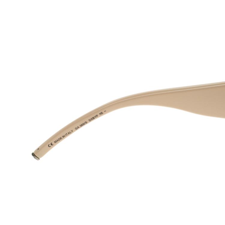 Pre Owned Giorgio Armani Brown GA369/S Shield Sunglasses 