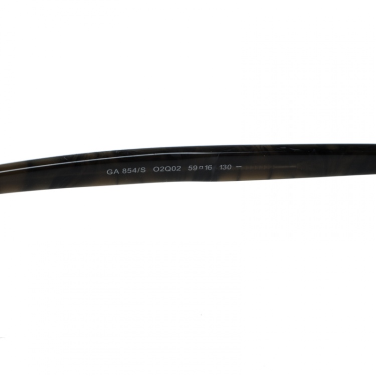 Pre Owned Giorgio Armani Silver/Brown Gradient GA854/S Wayfarer Sunglasses