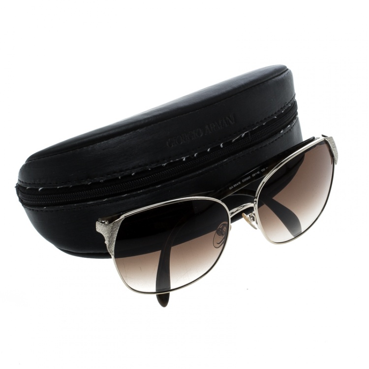 Pre Owned Giorgio Armani Silver/Brown Gradient GA854/S Wayfarer Sunglasses