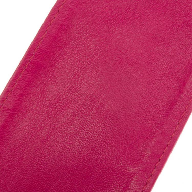 مملوكة مسبقًا Giorgio Armani Pink Leather Waist Belt Size 44