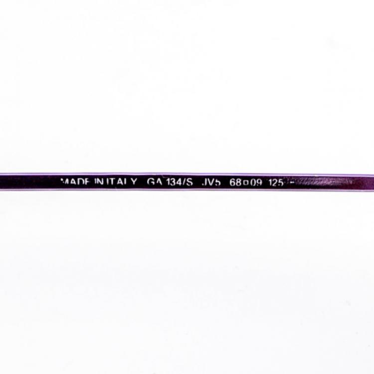 Pre Owned Giorgio Armani Purple Shield Woman Aviators