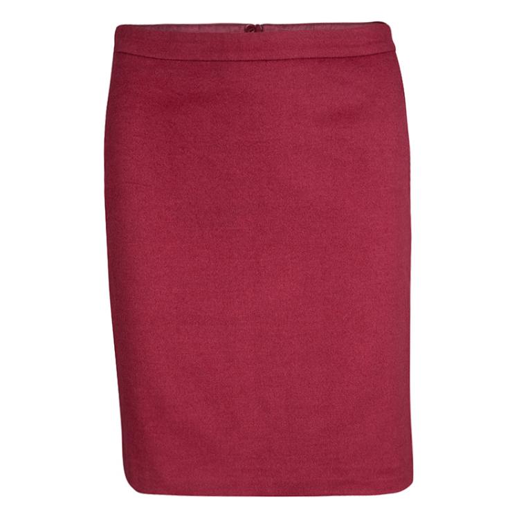 مملوكة مسبقًا Giorgio Armani Red Angora Wool Blazer and Skirt Set S