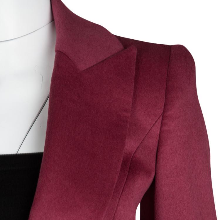 مملوكة مسبقًا Giorgio Armani Red Angora Wool Blazer and Skirt Set S